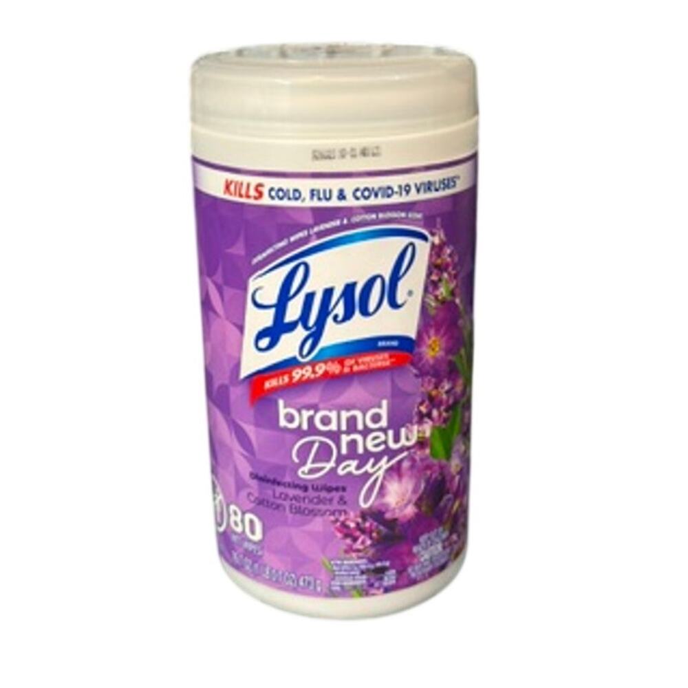 2 PK Lysol Disinfecting Wipes Lavender Scent 80 Antibacterial Cleaning Wipes
